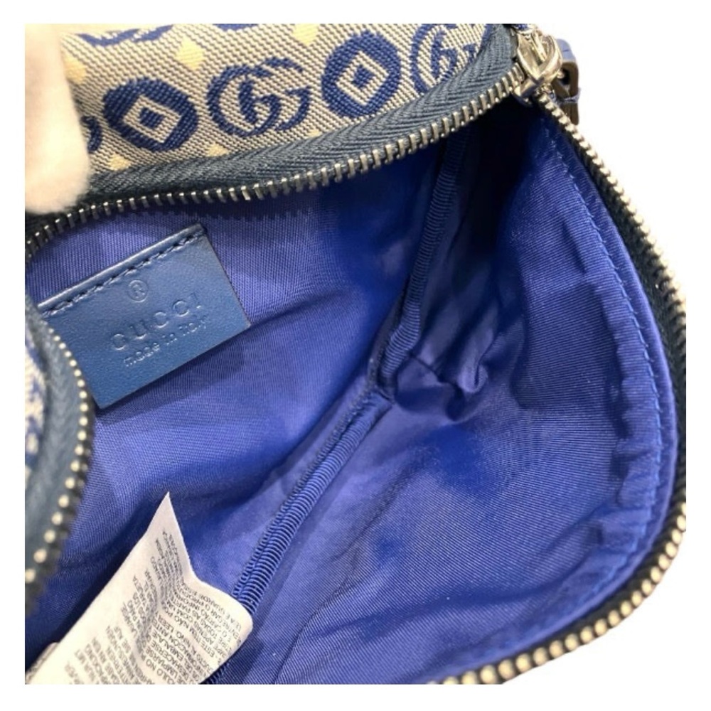Gucci Blue Monogram Star Belt Bag with Red Accent - Picture 4 of 10
